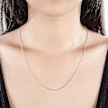 Miniatyrbild 4 av 4: 1 mm Enkelt Snake Chain Halsband i Sterling Silver