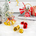 Miniatyrbilde 3 av 5: Juleklokker DIY Juletrpynt Ornamenter Shopping Mall Vindu Høytids Dobbel Klokke Ornamenter silver
