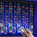 Miniatyrbillede 1 af 5: 3Mx3M LED Gardin Fairy String Lights Ind/udendørs vinduesindretning color 3*3m 300 lights