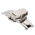 Miniatyrbild 1 av 10: Högglanspolerat silverfärgat spänne i rostfritt stål för klockarmband - Ergonomiskt klockspänne som reservdel för urmakare (16mm)