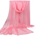 Pikkukuva 2 / 2: Naisten tavallinen poncho tavallisessa silkkihuivissa dark pink 165*85cm