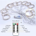 Miniatyrbilde 4 av 5: 3Mx3M LED Gardin Fairy String Lights Inn/Utendørs Vindusdekor white 3*3m 300 lights