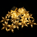 Miniatyrbillede 6 af 10: 4m 138 LED Vandtæt Stjerneformet Lysstreng - 12 stk. Indendørs Gardinlampe til Julepynt, Varmt Hvidt, EU Stik 220V