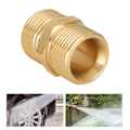 Miniatyrbilde 1 av 6: Messing M22 Hann-gjengeadapter for høytrykkssprøyter - 14mm Slangekoblingskobling
