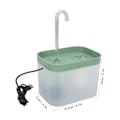 Miniatyrbild 3 av 7: 1,5L kattvattenfontän Tyst automatiskt cirkulationsflöde Vattentät dricksfontän för husdjur med armbågsmunstycke Transparent Turkos Transparent Turquoise 1.5L