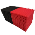 Miniatyrbillede 2 af 8: 24 STK 30*30*2,5 cm Lydisolering Acoustic Wedge Studio Absorption Black 24pcs