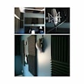 Miniatyrbild 6 av 8: 24ST 30*30*2,5 cm Ljudisolering Akustisk Wedge Studio Absorption Grey 24pcs