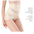 Miniatyrbild 4 av 5: Cross Compression Abs Shaping Byxor Kvinnor Bantning Body Shaper Beige L