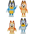Miniatyrbillede 3 af 6: Bluey and Family 4 pakke med 2,5-3" Bluey, Bingo, Chili, Bandit Poseable Figurer
