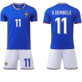 Miniatyrbilde 1 av 2: 2024 EM Frankrike Hjemmefotballdraktsett Landslag Nr. 11 O.Dembele Drakt Passer for Barn og Voksne - XS XS