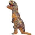 Miniatyrbild 4 av 4: Barn Vuxen Dinosaur Uppblåsbara Cosplay Kostymer T-rex Anime Tecknad Festklänning Kostymer Halloween Kostnad brown