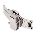 Miniatyrbild 5 av 10: Högglanspolerat silverfärgat spänne i rostfritt stål för klockarmband - Ergonomiskt klockspänne som reservdel för urmakare (16mm)