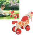 Miniatyrbilde 5 av 7: Push Pull Toy Pull Walk Along Pull Trehund Hundetur En lang valp Tretrekketøy for gående småbarn Hundestil