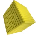 Miniatyrbilde 5 av 8: 24 STK 30*30*2,5 cm Lydisolering Acoustic Wedge Studio Absorpsjon Black 24pcs