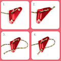 Miniatyrbild 5 av 5: Aluminum alloy tent drawstring adjuster 7.5*4*5cm red 8 pcs