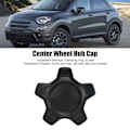 Miniatyrbilde 4 av 5: Midthjulsnavdeksel 735668196 Sterk forsegling, rustsikker erstatning for Fiat 500X 334 2014 til 2023 blank svart
