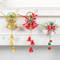 Miniatyrbilde 4 av 5: Juleklokker DIY Juletrpynt Ornamenter Shopping Mall Vindu Høytids Dobbel Klokke Ornamenter Silver Sequin Tree