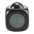 Miniatyrbilde 1 av 10: Multifunksjons digital LCD veggprojeksjon stemme-alarmklokke med temperaturvisning
