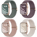 Miniatyrbillede 1 af 5: Flettet Stretchy Solo Loop kompatibel til Apple Watch Band 4pcs 1 38/40/41mm