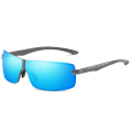 Pikkukuva 1 / 5: Ulkoilu Aurinkolasit Anti-UV Polarisoidut Aurinkolasit Miesten Kalastus ja Ajo - Aseen runko Jääsiniset Linssit Gun Frame Ice Blue Lenses
