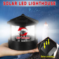 Pikkukuva 5 / 5: Solar Lighthouse Vedenpitävä LED Pyörivä Lighthouse Light