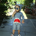 Miniatyrbild 8 av 8: Summer Beach Badkläder UV Cartoon Shark One Piece Soldräkt för barn Pojkar Barn Badkläder 1-2years
