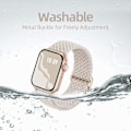 Miniatyrbillede 2 af 5: Flettet Stretchy Solo Loop kompatibel til Apple Watch Band 4pcs 2 42/44/45/49mm
