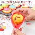 Miniatyrbillede 2 af 7: Standard lyserøde cupcake-muffinindlæg 500-tæller, lugtfri, fødevaregodkendt og fedttætte papirbagebægre (lyserøde) Pink 500pcs