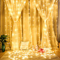 Miniatyrbillede 5 af 10: 3x1m 120LED Vandtæt Isbar LED Lysstreng - Indendørs Julevindue Gardinlampe, Varmt Hvidt, EU Stik 220V