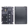 MSATA SSD Solid Disk NGFF till SATA3 Extern hårddiskkabinettadapter M.2 NGFF-protokoll till adapter dubbelt syfte Med fodral