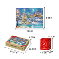 Miniatyrbilde 5 av 5: Adventskalender 2023 puslespill, 1008 puslespillbrikker 24-dagers julenedtelling adventskalendere, julegaveidé for barn Voksen Christmas puzzle blind box