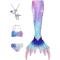 Miniatyrbilde 1 av 5: Jenter Mermaid Tail Badedrakt Kostyme Prinsesse Bikini Badedrakt Sett E408 11-12 Years