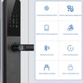 Miniatyrbild 4 av 5: 【YD】WiFi Smart Biometric Door Lock for Front Door, Keyless Entry System with Fingerprint Lock Function, Multiple Door Opening Methods
