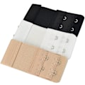 Miniatyrbillede 1 af 7: BH-förlängare dubbelkrok vit/svart/beige 3-pack