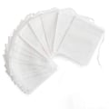 Pikkukuva 6 / 6: Teesuodatinpussit kiristysnyörillä Kuitukangas Valkoinen 100-Pack 7x9 cm