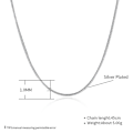Miniatyrbild 2 av 4: 1 mm Enkelt Snake Chain Halsband i Sterling Silver