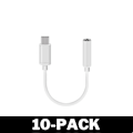 Pikkukuva 1 / 6: Digitaalinen USB-C 3,5 mm - AUX Toimii KAIKKIIN uusiin puhelimiin 10-Pack