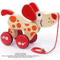 Miniatyrbillede 7 af 7: Push Pull Legetøj Pull Walk Along Træk Træ Hunde Gåtur En lang hvalp Træ Pull Legetøj til gående småbørn Hundestil
