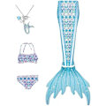 Pikkukuva 1 / 5: Tyttöjen Mermaid Tail -uimapukuasu Prinsessa Bikini set E401 3-4 Years