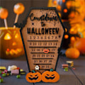 Miniatyrbillede 1 af 6: Nedtælling til Halloween-kalender Wood Advent Pumpkin Number Fun