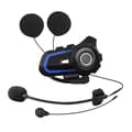 WUPP CS-1412A1 Bluetooth 5.1 S2 Motorcykelhjälm Full Duplex Bluetooth Intercom Headset Hörlurar (Blå) Black