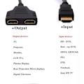 Miniatyrbillede 4 af 4: HDMI splitter adapter black