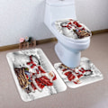 Miniatyrbillede 3 af 9: 3 stk Julemanden Toiletbetræk Bademåtter