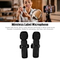 Miniatyrbilde 6 av 7: K9 Dual Wireless Lavalier Microphone Wireless Label Clip On Microphone Noise Reduction Type C for IOS-grensesnitt med innebygd batteri