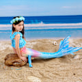 Miniatyrbild 5 av 7: Barn Mermaid Tail Baddräkt Flickor Baddräkt Byxor Badkläder G 140