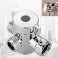 Miniatyrbillede 1 af 5: 1/2 tommer trevejs T-adapterventil til toiletbidetbruser H