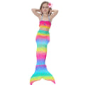 Miniatyrbillede 6 af 10: Piger Fish Scale Print Mermaid Badedragt Badetøj Kid Beach Yellow 130cm