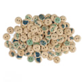 Miniatyrbilde 5 av 10: 100 stk Assorterte Trykte Treknapper 2 Hull Runde Dekorative Treknapper for Syhåndverk Loggfarge Hav