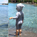 Miniatyrbilde 4 av 8: Summer Beach Badetøy UV Cartoon Shark One Piece Sunsuit for Barn Gutter Barn Badetøy 3-4years