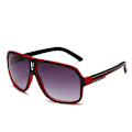 Miniatyrbild 1 av 4: New Fashion Solglasögon Gradient Linser för män Svart Röd Gradient Grå Black red and gray